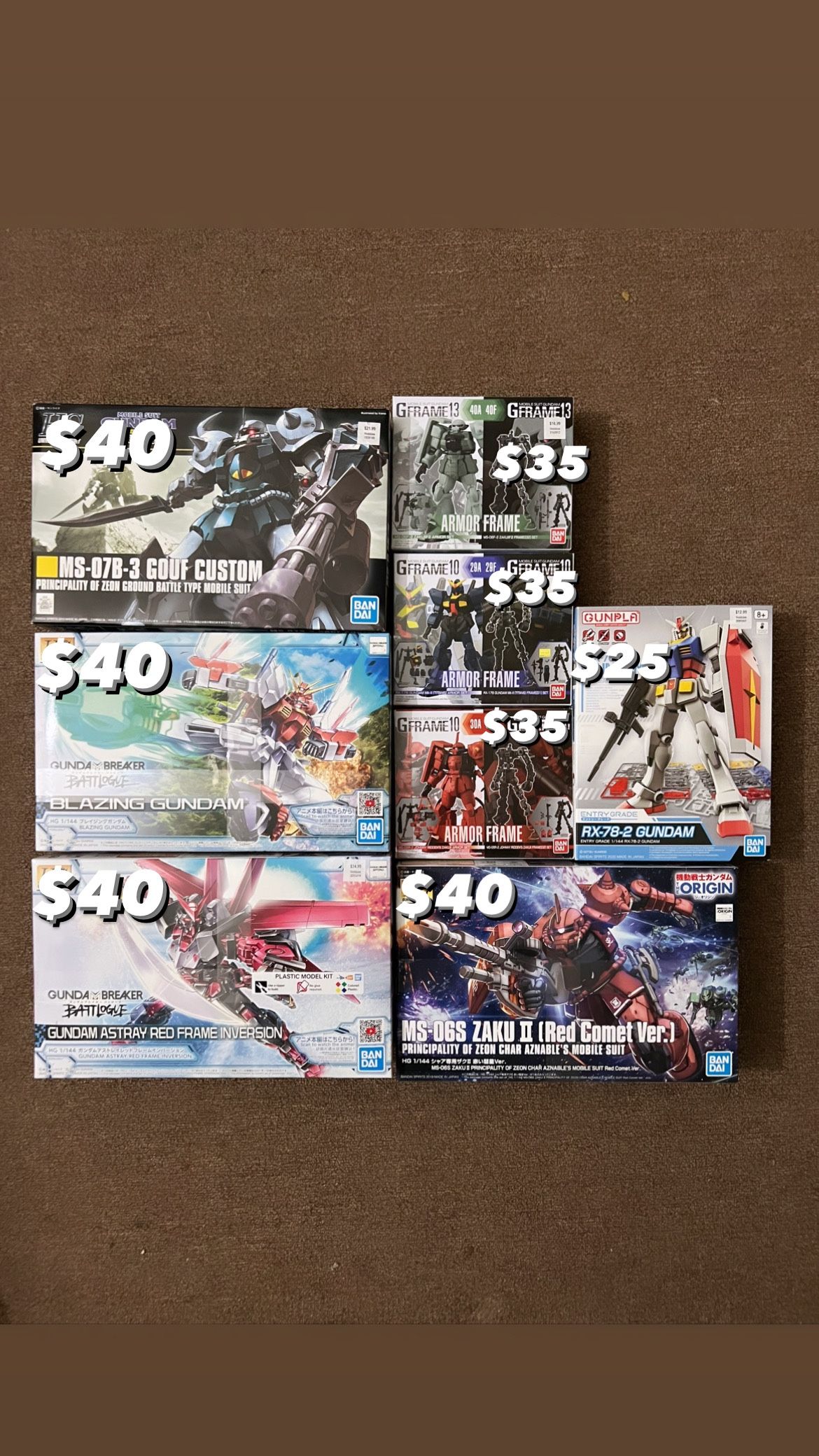 Gundam Model Kit Figures