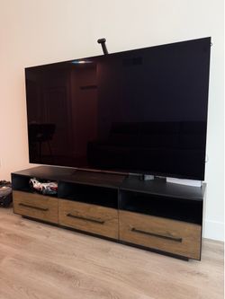 West Elm Massaro Black Metal Media Console (68inch)