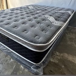 Full Size Oasis Thermal Comfort EuropillowTop Mattress And Boxspring 