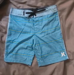 Hurley Blue Striped Board Shorts