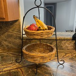 Fresh fruit, vegetables, potatoes and onions storage stand for kitchen and dining room. 