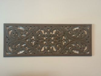 Large Ornate Carved Wall Panel – 48” x 18”