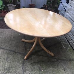Oak 40 Diameter Circle Wooden Kitchen Table 