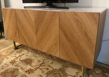 Credenza with Faux Marble Top