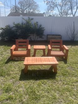 Wood Outdoor Patio Furniture Set