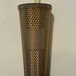 Gold Disney Starbucks Tumbler