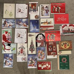 A Variety Of 25 wonderful quality Christmas  Cards! , I took a bunch Of Different Boxes and made Up  bundles! More info under description