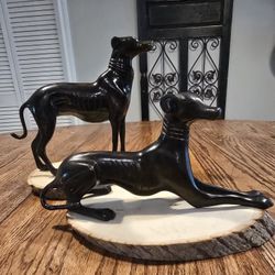 VINTAGE WHIPPET GRAYHOUND FIGURINES