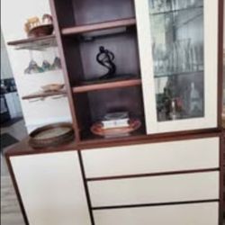 Modern Wooden Glass Cabinet