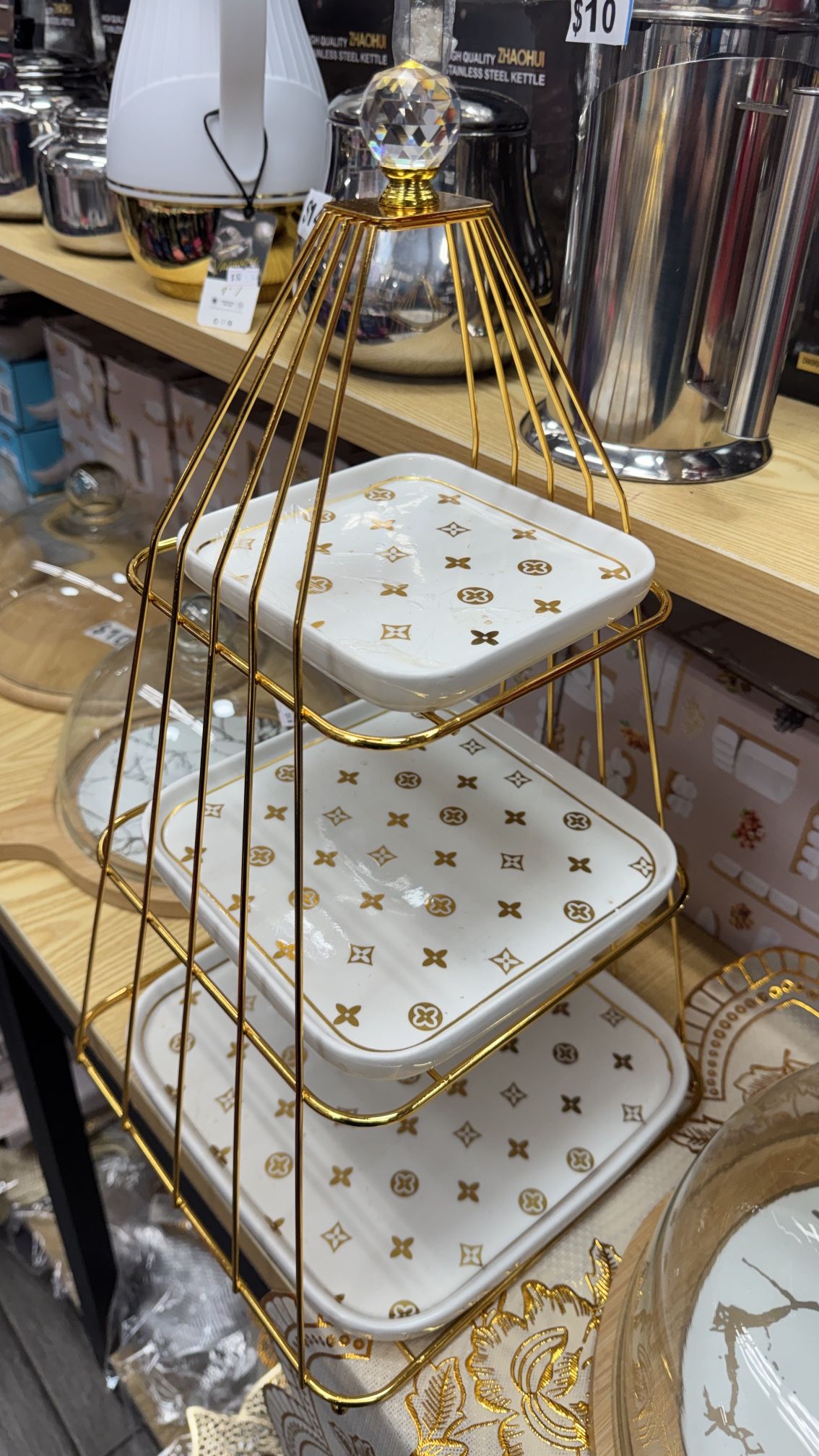 Ceramic Cake Stand Pedestal - Double & Three-Tier Dessert Platter, Fruit Tray, Snack Cake Stand