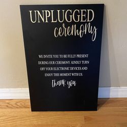 Unplugged Wedding Ceremony Sign