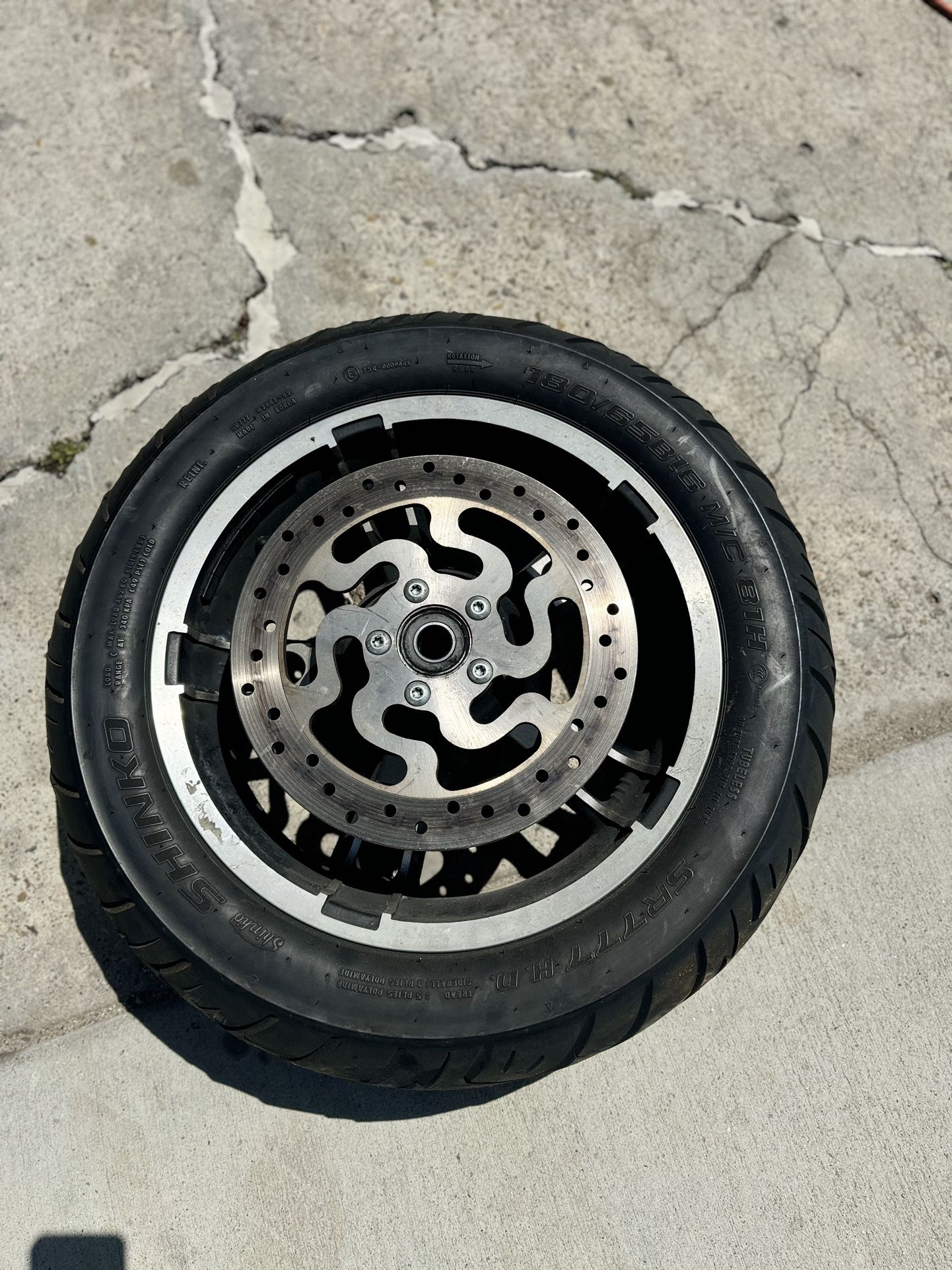Harley Davidson Enforcer Rear wheel.