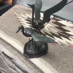 Flying Egret Crane Geese Bird Bronze Brass Metal Art Statue Sculpture 15” Pz Number 1 Off 200