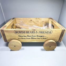 Boyds Wagon for Bears Pull Wood Large Wheels 18"