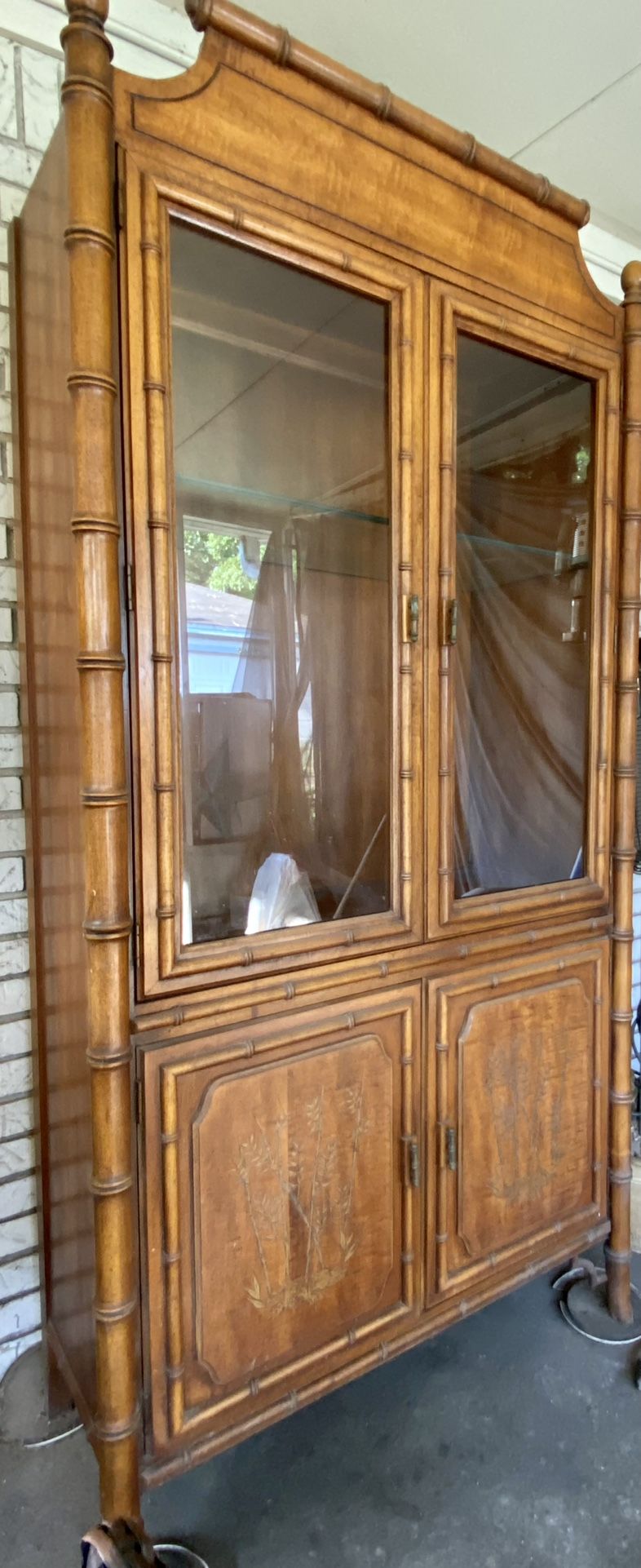Vintage 1960’s Faux Bamboo Cabinet