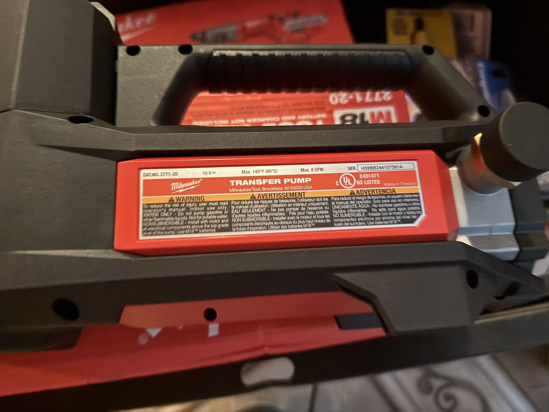 Milwaukee M18 Transfer Pump