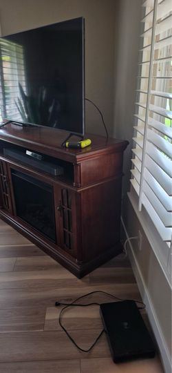 Electric fireplace TV stand