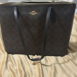 Large Brown Coach Purse