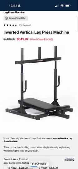 Titan inverted vertical leg press