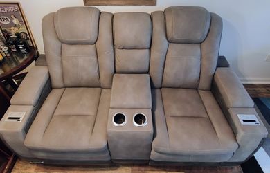 Next-Gen DuraPella Performance Fabric Dual Power Reclining Sofa