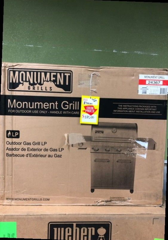 Monument Propane Gas Grill Stainless Steel 0ZKM