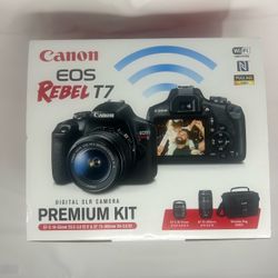KIT Canon EOS Rebel T7 DSLR Camera EF 18-55mm + EF 75-300mm Double Zoom Kit Digital Camera Model T7