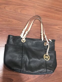 Michael Kors Black Handbag Purse Gold Hardware