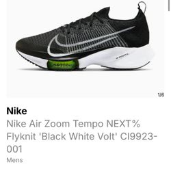 Nike Air Zoom Tempo NEXT% Flyknit 'Black White