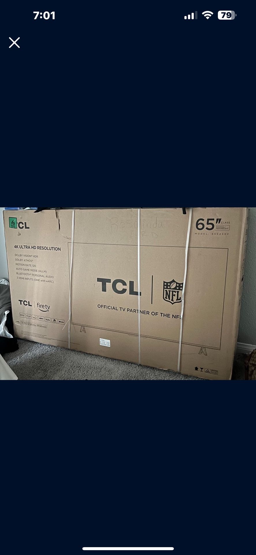 TCL 65 Inch Roku TV BRAND NEW