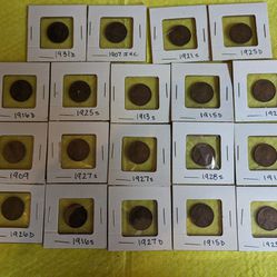 Collection Of Better Date Wheat Cent Coins