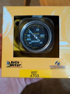 Auto Meter Carbon Fiber Mechanical Boost Gauge 4703
