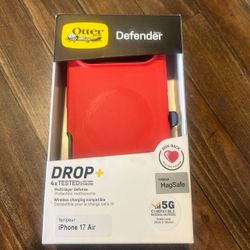 Otter box defender series for iPhone 17 air Red 
