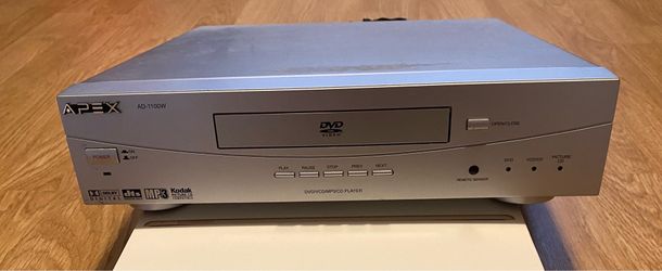 Apex AD-1100W DVD Player Silver Gray, Working, Come With Remote