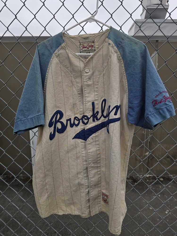 90's Vintage Jersey 1955 Brooklyn Dodgers Cooperstown Mirage First String XL
