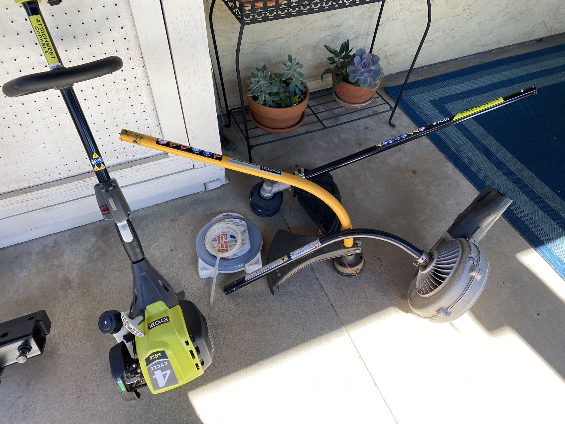 Ryobi Gas Trimmer With Attachments