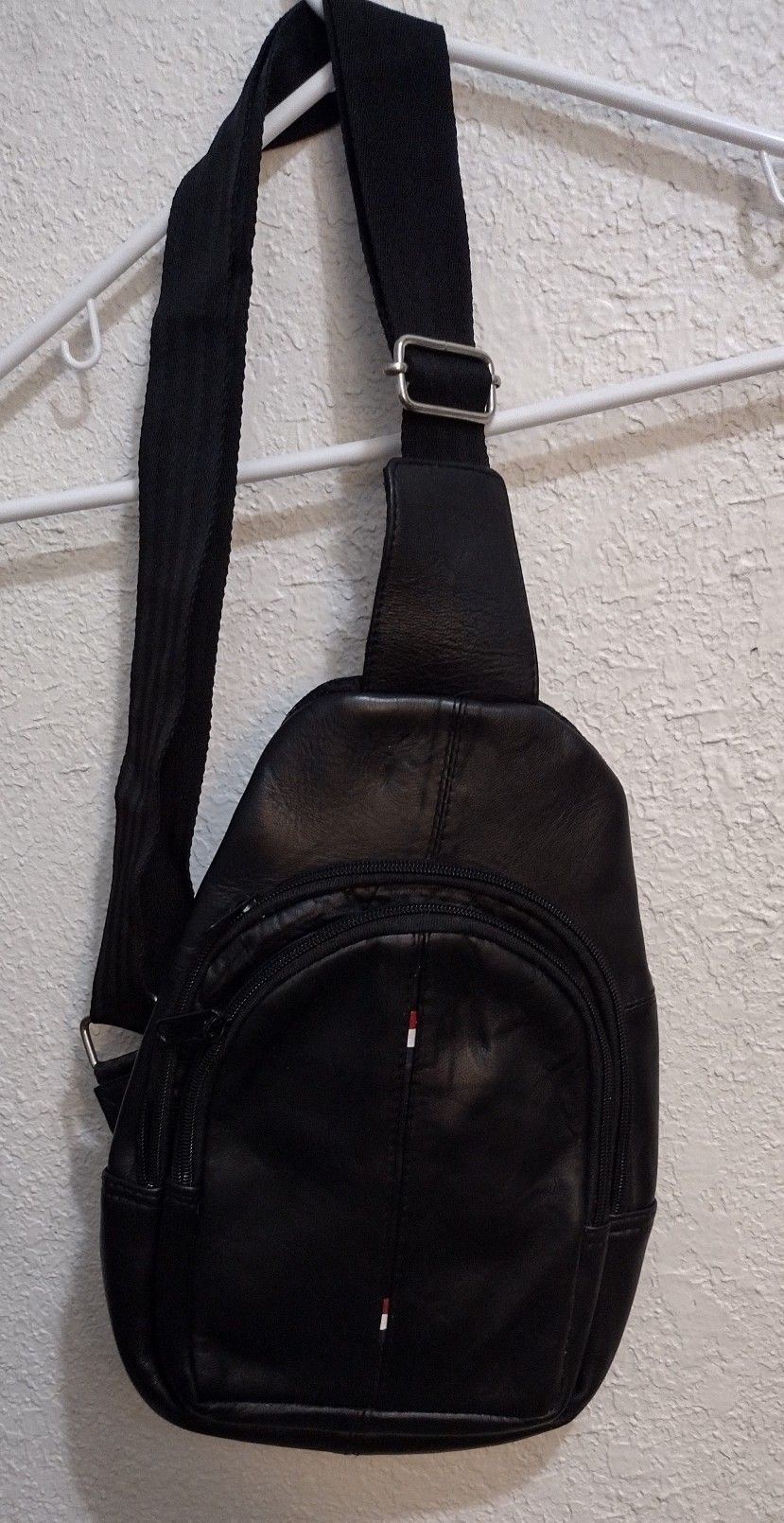 Montauk Leather Club Mens Crossbody Bag