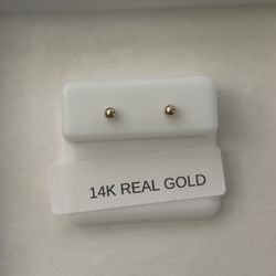 Solid Gold studs 14k earrings