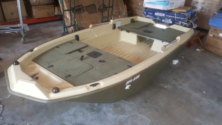 Sun Dolphin Pro 120 2-Man Fishing Boat, Padded Swivel Seats NOT included  (LITTLE SHIPPING DENT) for Sale in Houston, TX - OfferUp