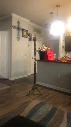 Brass/ solid wood coat hanger