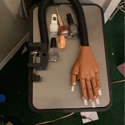 Practice Nail Hand And Finger With Nail Polish