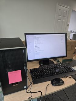 HP Pavilion Desktop PC Intel Core i3-8100 4GB RAM 1TB HDD Monitor Bundle