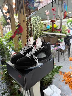 Air Jordan 5 Black Sneakers with Box