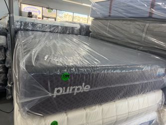 QUEEN SIZE PURPLE PREMIER MATTRESS & BOX SPRING BED SET
