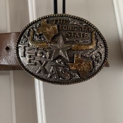 Original Leather Belts From Solid Buckle The Lonestar  State TEXAS 