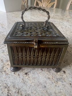 Designer Box. Beautiful on any table . Have matching candle holders for sale too