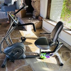 Sunny Health & Fitness Cross Trainer Magnetic Recumbent Bike with Arm Exercisers - SF-RB4936, Silver