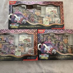 Paldean Fates Great Tusk ex & Iron Treads ex Premium Collection