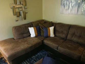 Brown L Shape Sectional By Ashley