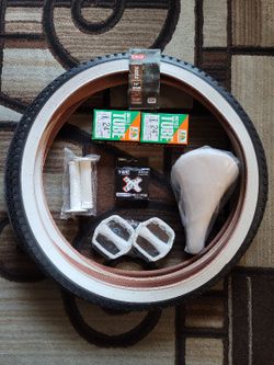 NEW Bicycle Bmx Parts Bundle 24" White