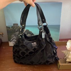 Black Coach Purse Medium Size